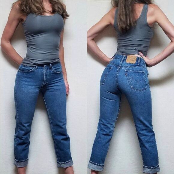 VINTAGE 70s Levi's 505 Orange Tab High Rise Jeans
